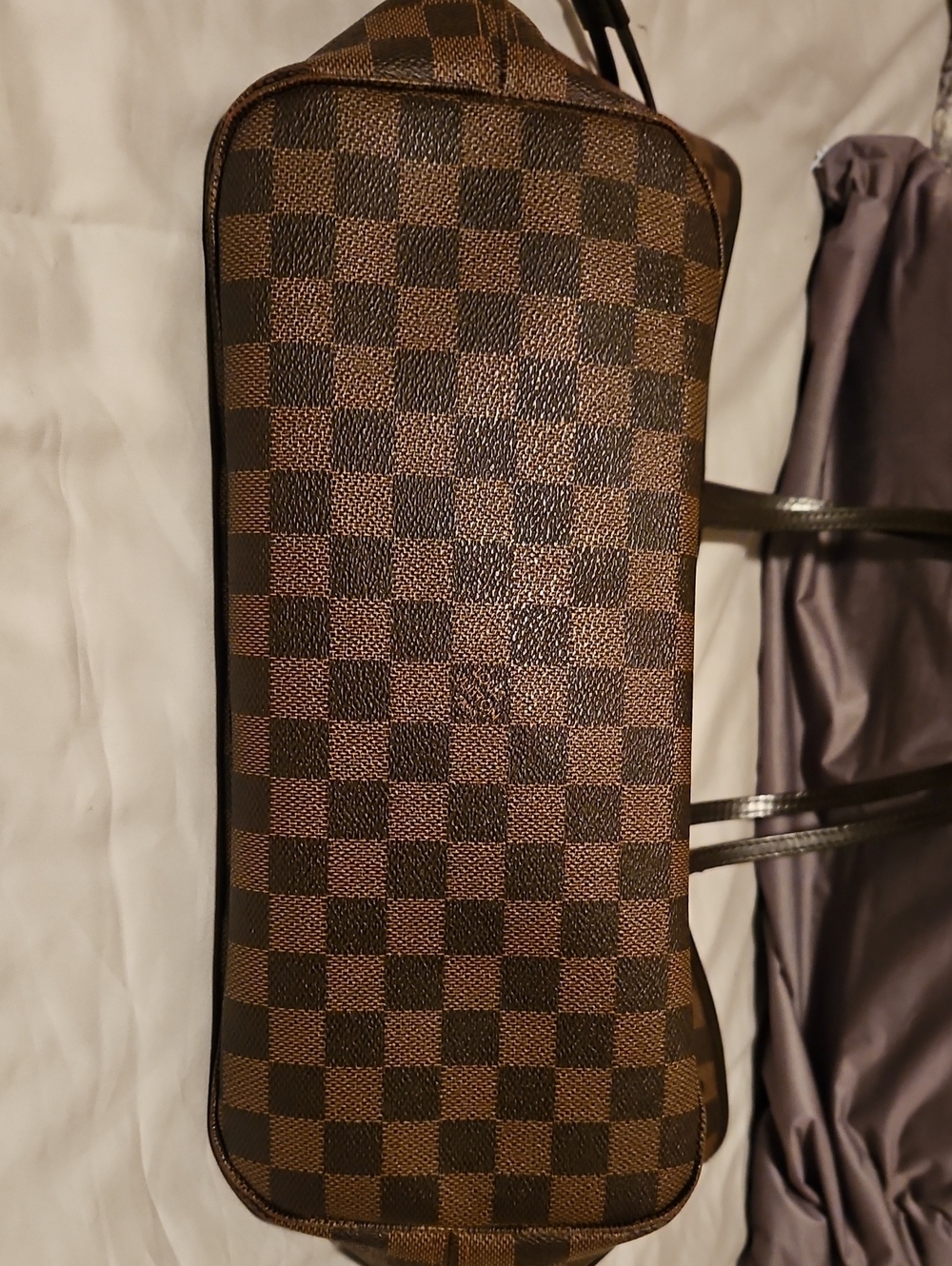 Authentic Louis Vuitton Neverfull MM Damier Ebene Sarah Long Wallet Included EUC - Picture 8 of 16